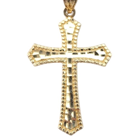 14 Karat Yellow Gold Cross Pendant #20891 - Picture 9 of 12